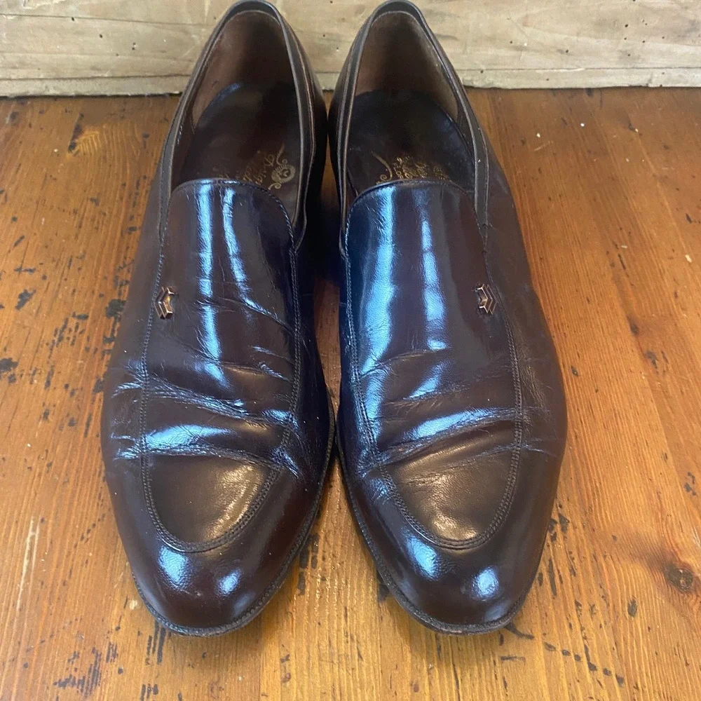 Florsheim Designer Collection Mens 8.5 D Brown‎ Leather Loafer Dress Shoes